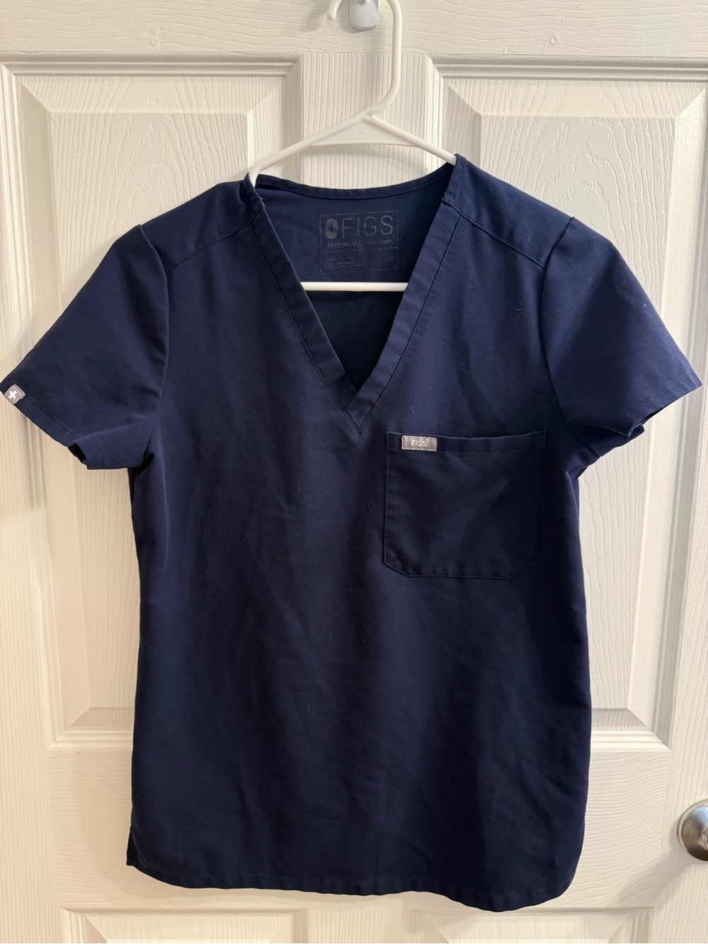 FIGS Catarina Navy Blue Scrub Top